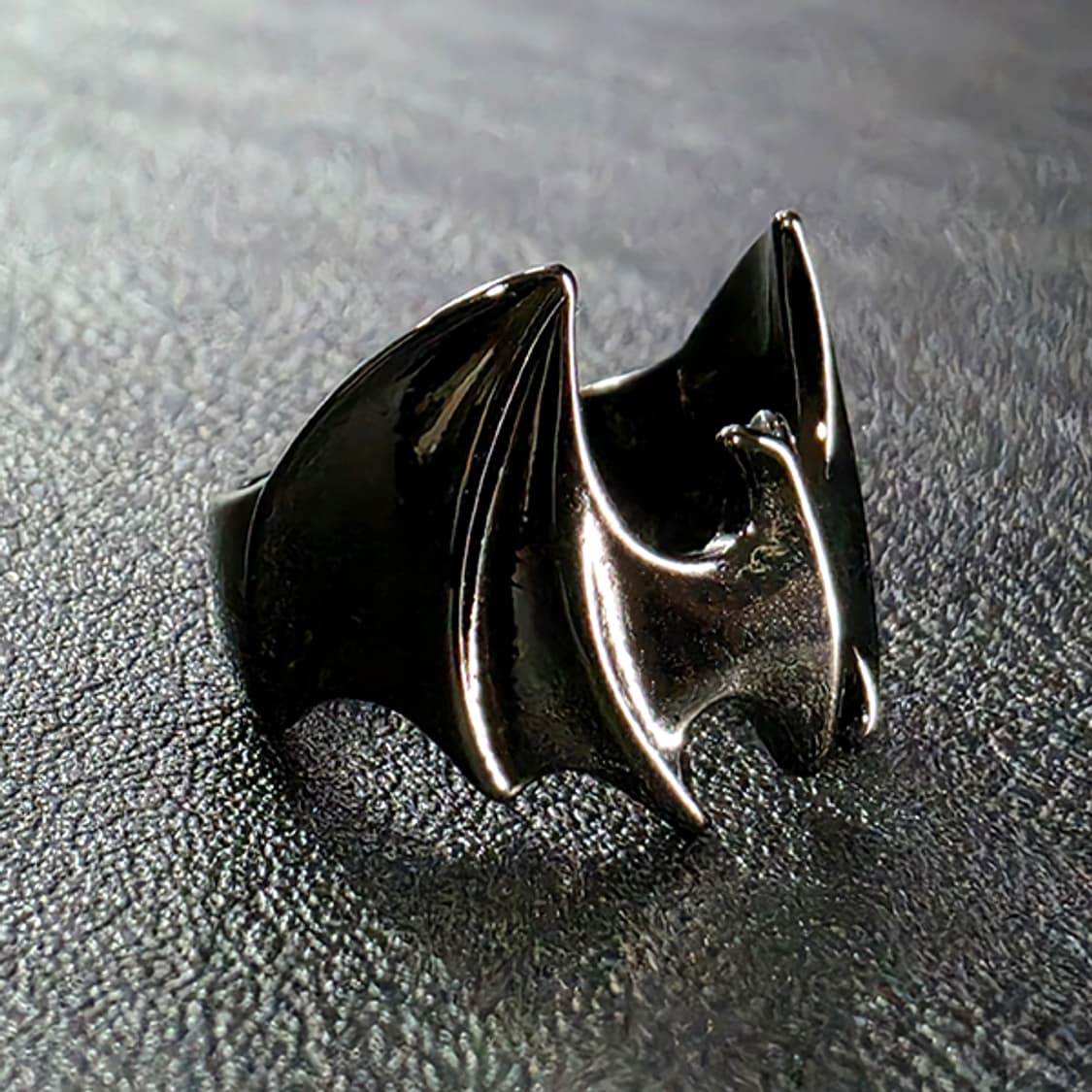 Dark Knight 실버 흑도금 남자 빈티지 배트맨 다크 히어로 반지 상품이미지2