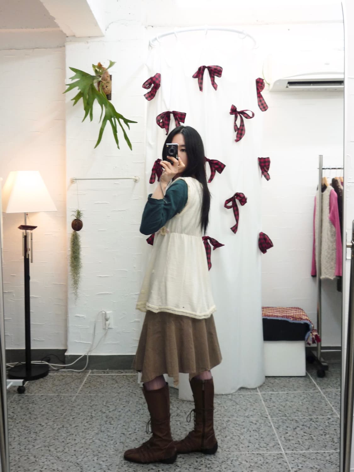 rose crochet knit vest 상품이미지3