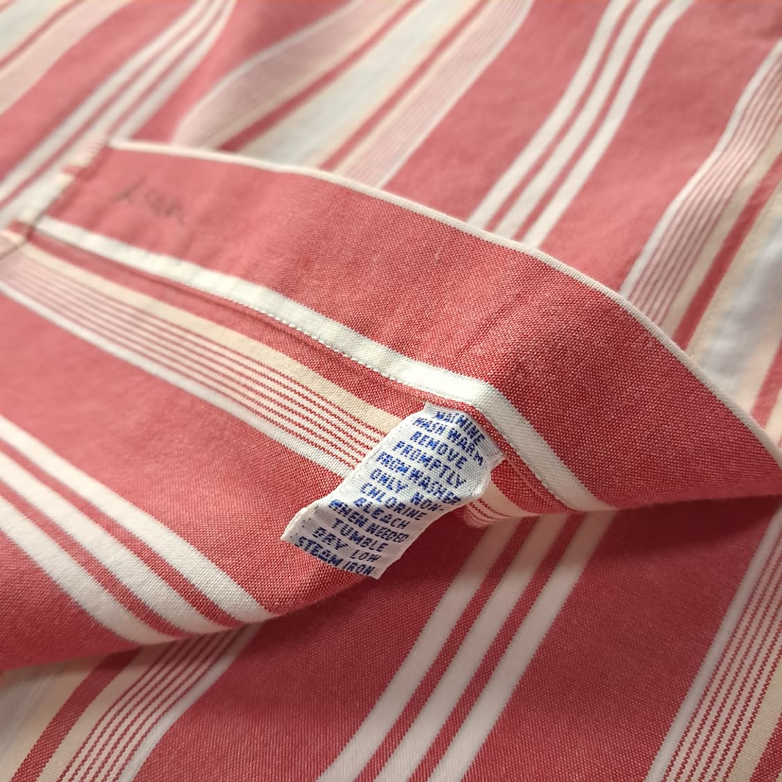 CK301 L 폴로 90s 워시드 레드 프레피 스트라이프 셔츠 남방 상품이미지5