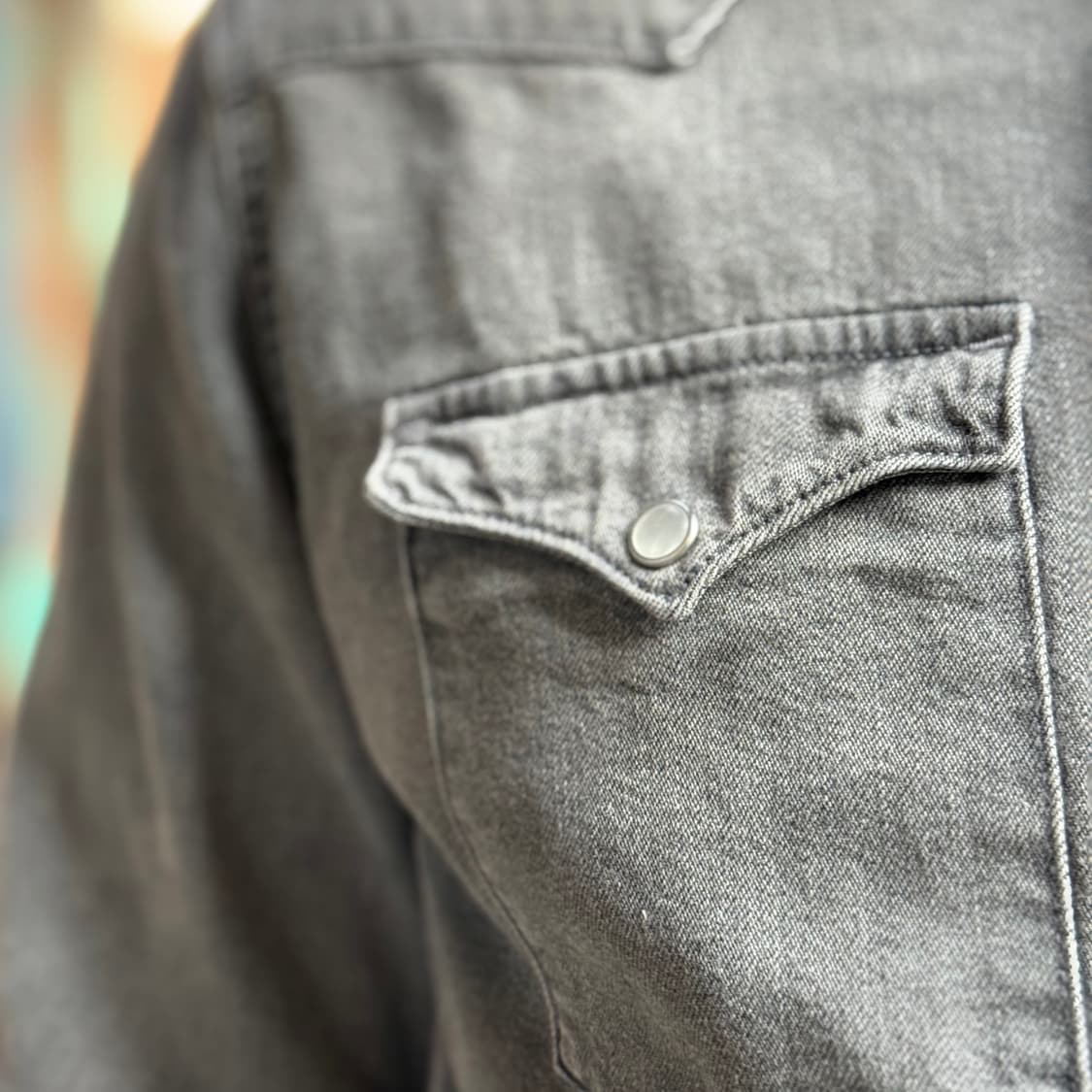 리바이스 흑청 데님 웨스턴 셔츠 M 상품이미지10