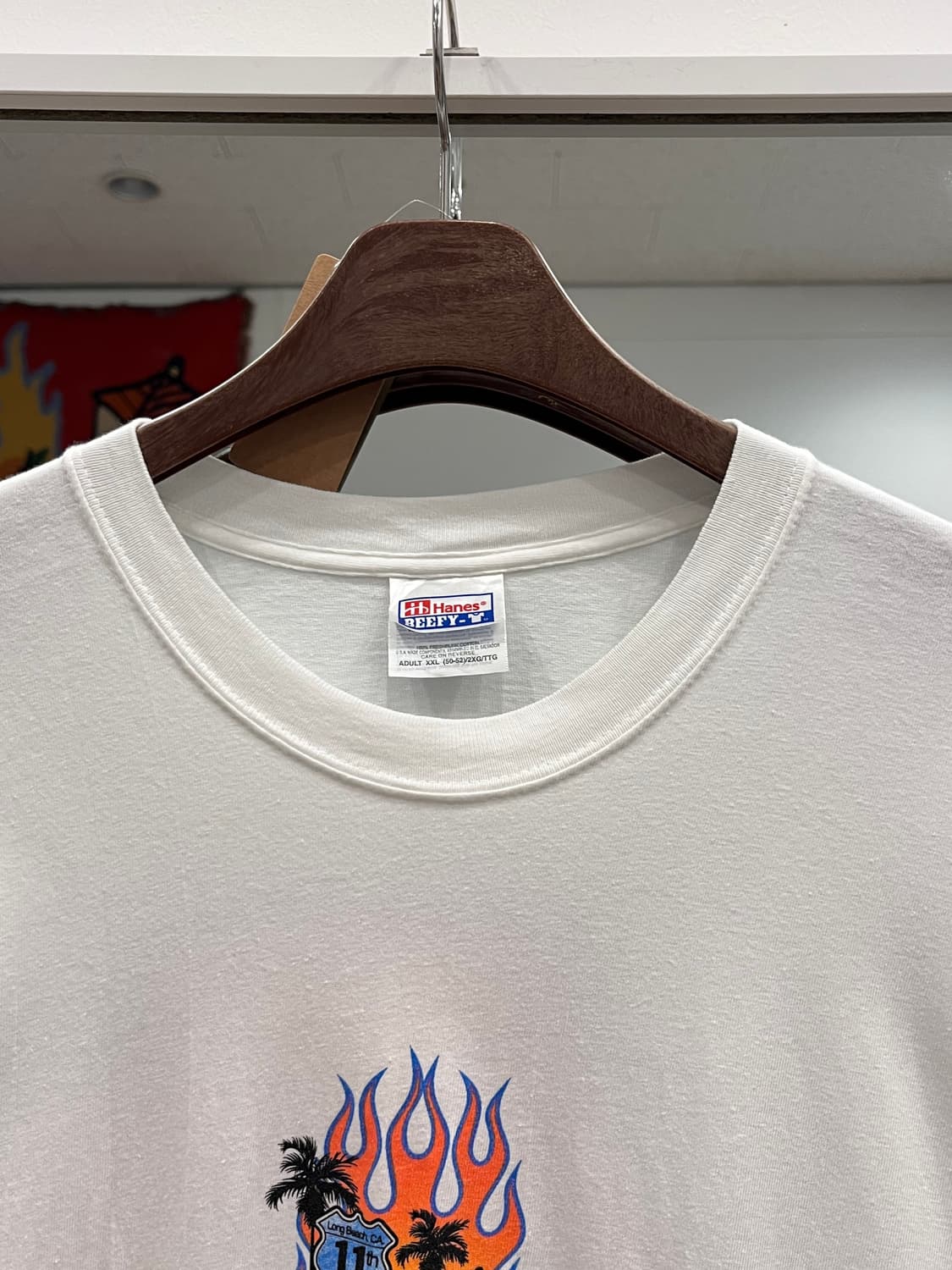 00s Hanes 헤인즈 BELMONI SHORE 레이싱 반팔 티셔츠 상품이미지4