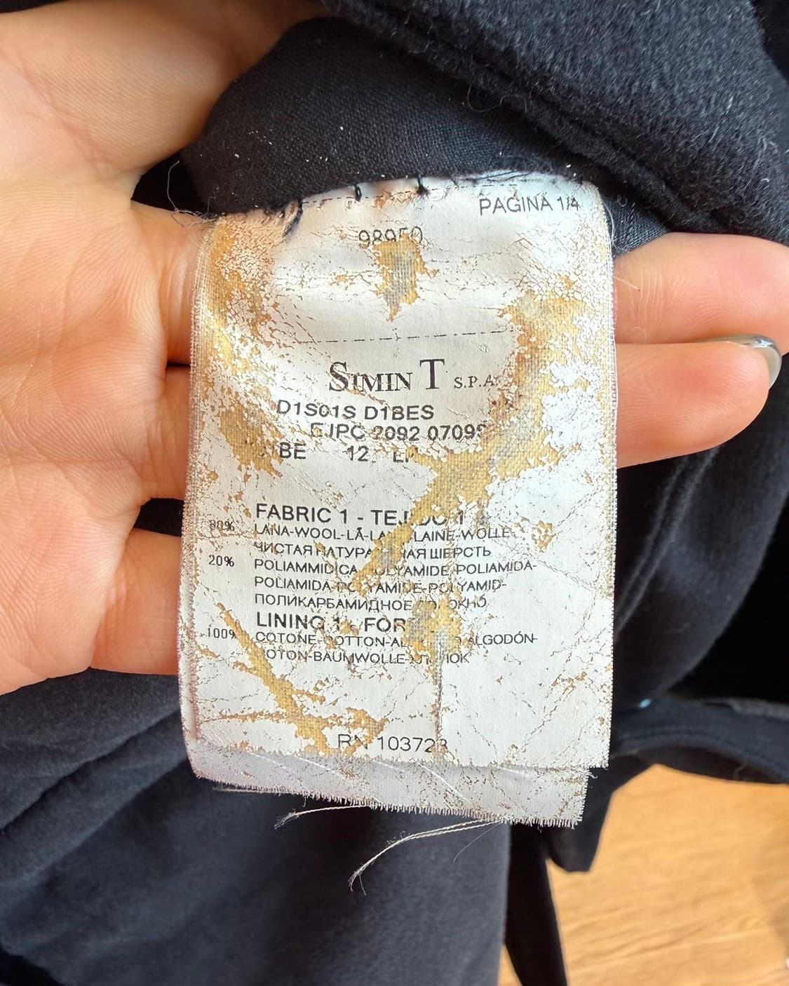 엠포리오 아르마니 블랙 울 집업 후디 롱 코트  상품이미지9