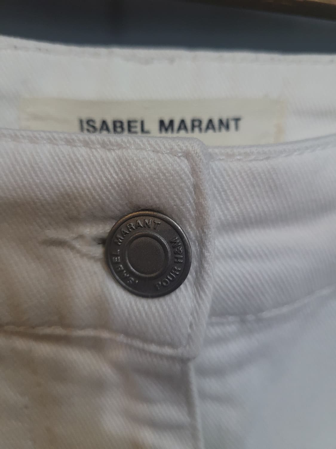 Isabel Marant x H&M 자수 화이트 데님팬츠  상품이미지3