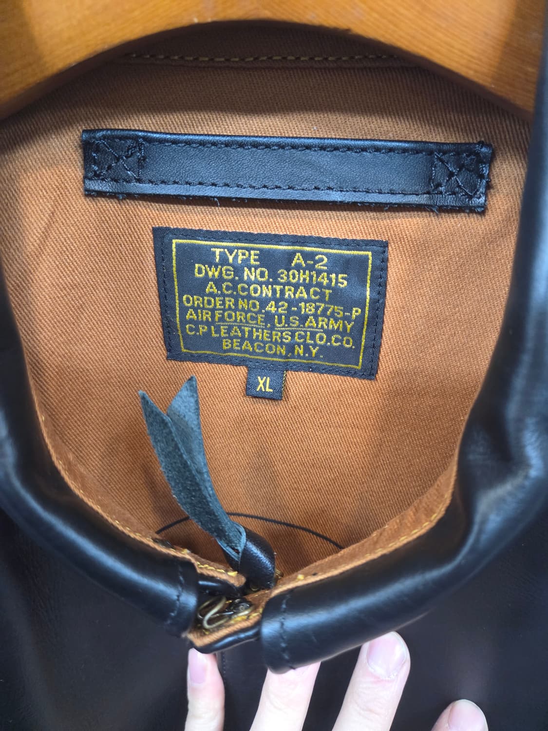 밀리터리 에어포스 a-2 말가죽 항공자켓 xl 상품이미지4
