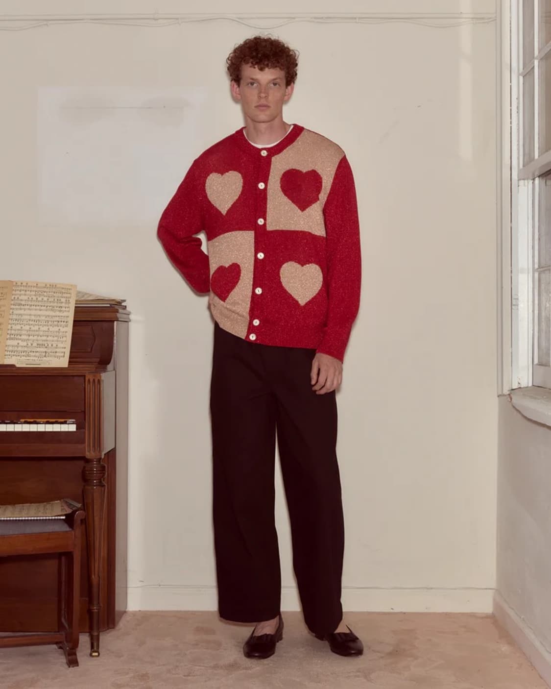 [S]보디 BODE Lamé Hearts 가디건 상품이미지2