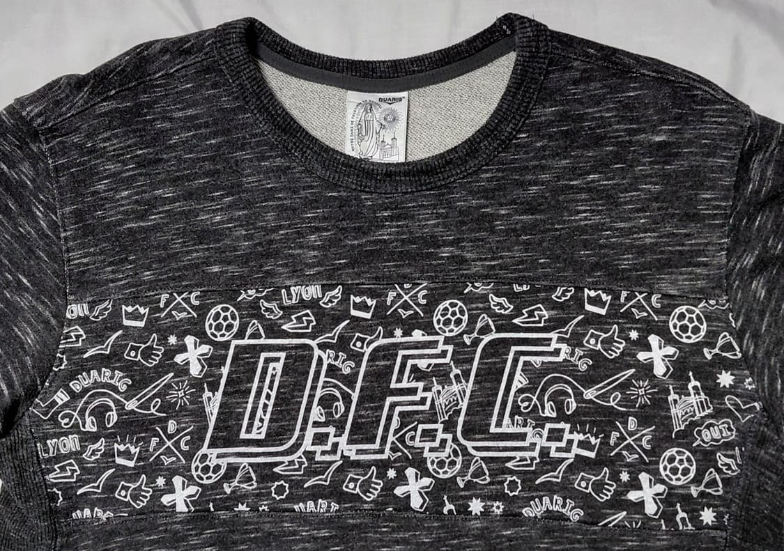 [M] 프랑스 듀아리그(DUARIG) 풋살 클럽 그래픽 맨투맨 (차콜) 상품이미지2