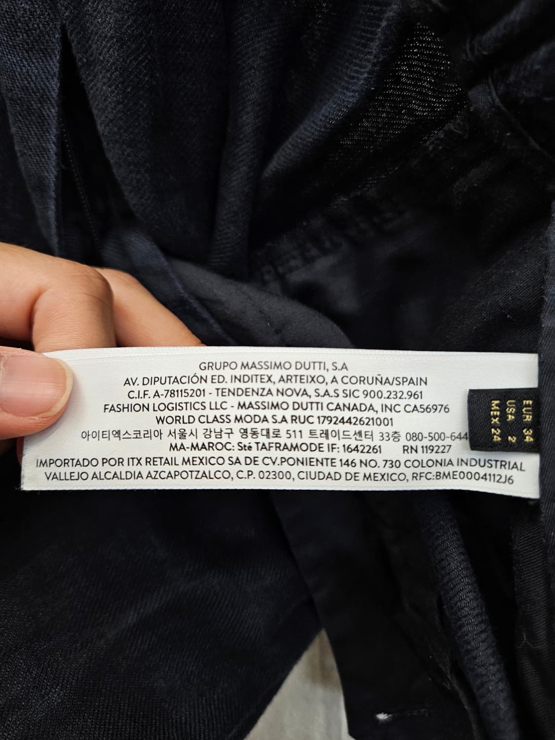 마시모두띠 블랙 와이드 치노팬츠 상품이미지5