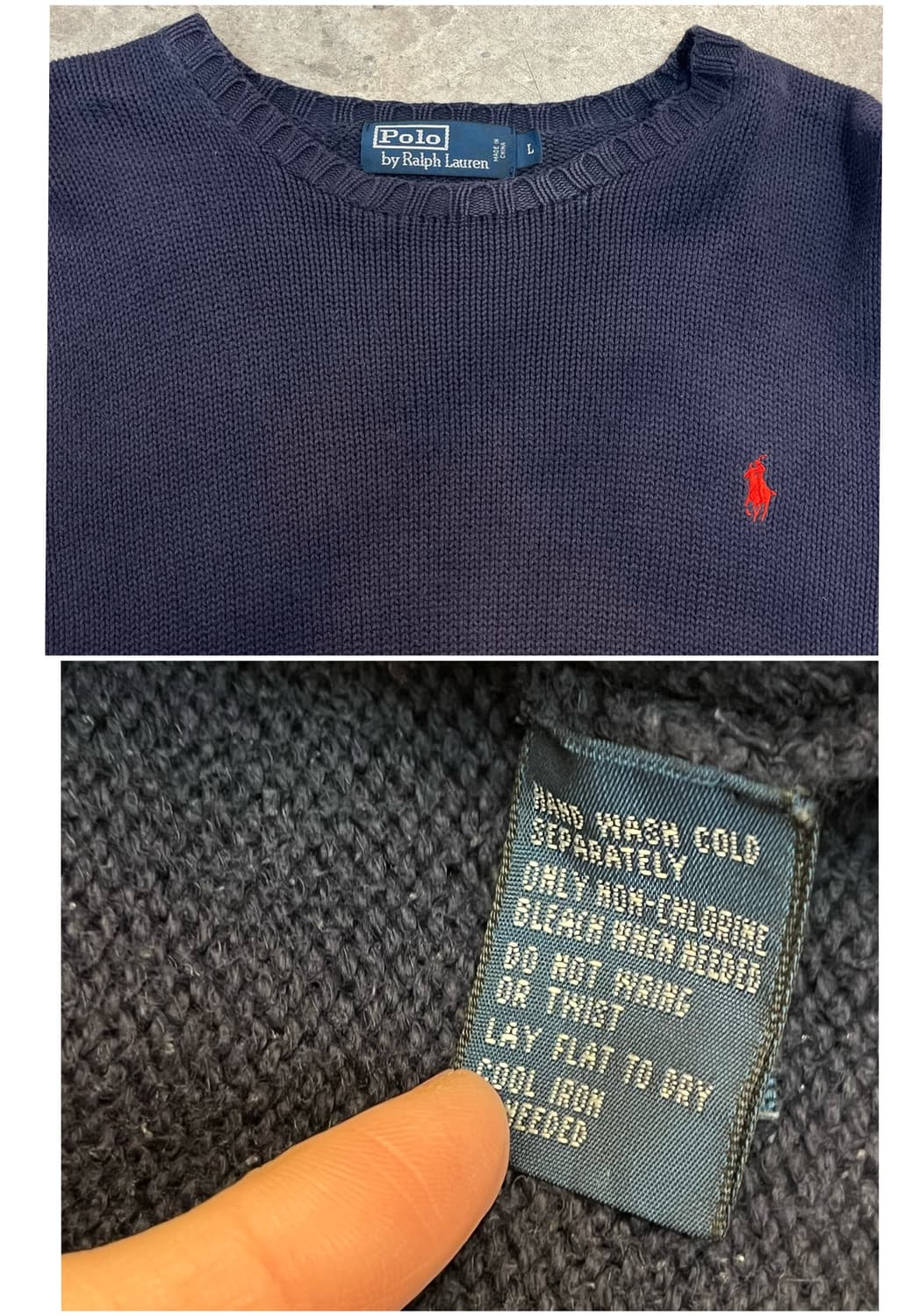 폴로 랄프로렌 니트 네이비 L #csz3069 상품이미지3