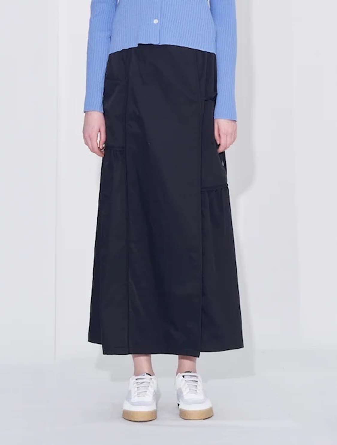 Volume Wrap Skirt (Black) 상품이미지2