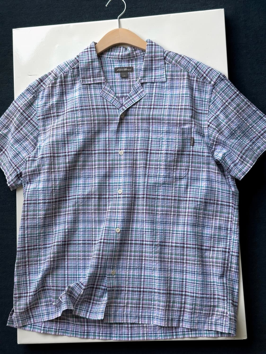 Cotton suker wrinkled open collar H/S sh 상품이미지3