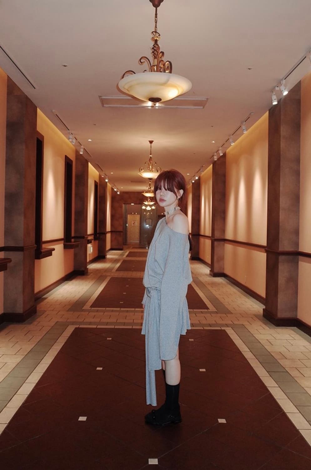 Freckle 프레클 bow frill skirt in gray 세트 상품이미지3