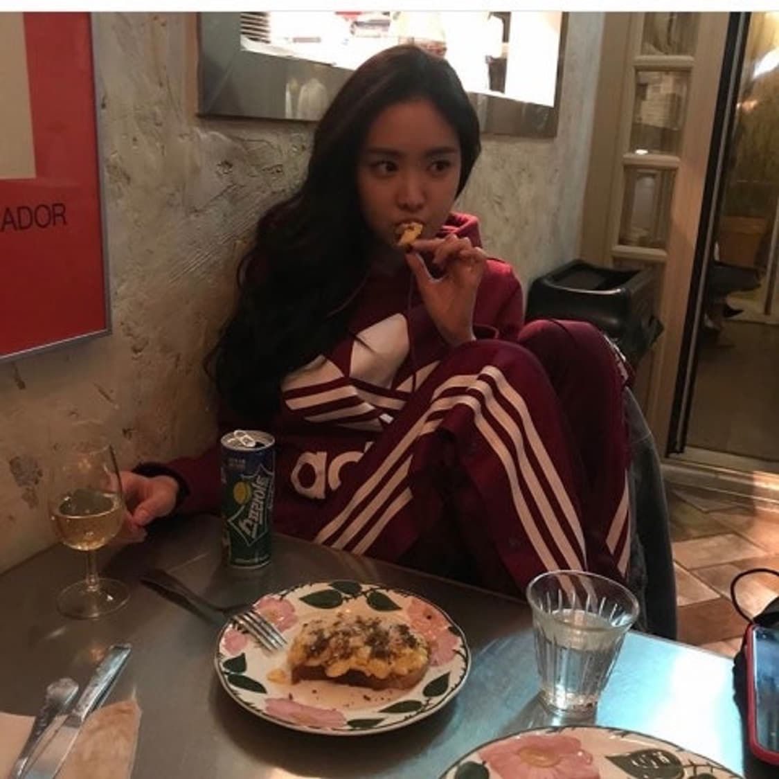 아디다스 아디브레이크 버건디 마룬 레드 버튼 트랙팬츠 상품이미지4