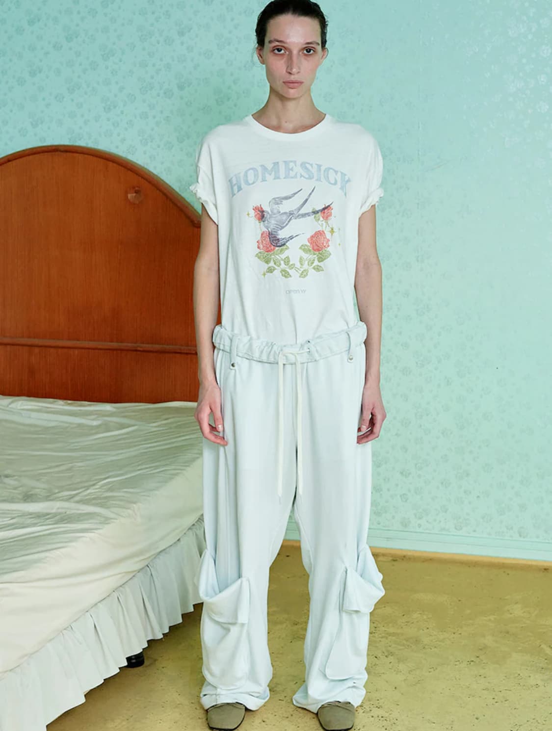 오픈와이와이 Rolled Waist Sweat Cargo Pants 카고 상품이미지1