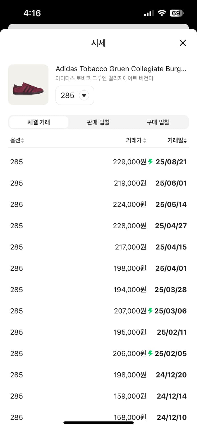 아디다스 토바코 그루엔 버건디 (285) 상품이미지8