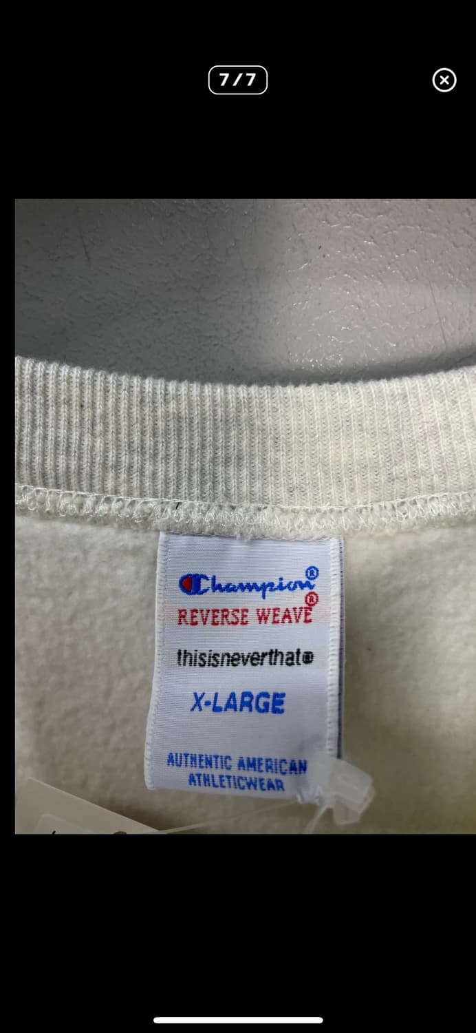 챔피온 X 디스이즈네버댓 22fw 콜라보레이션 리버스 위브 블루택 트랙팀 상품이미지7