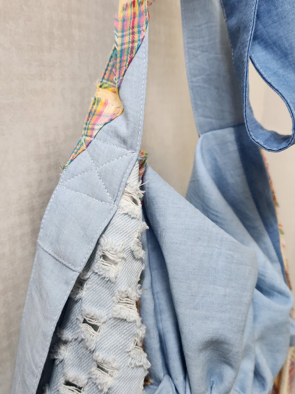 업사이클링 패치워크 스트링 크로스백 휘뚜루마뚜루 가방 상품이미지5