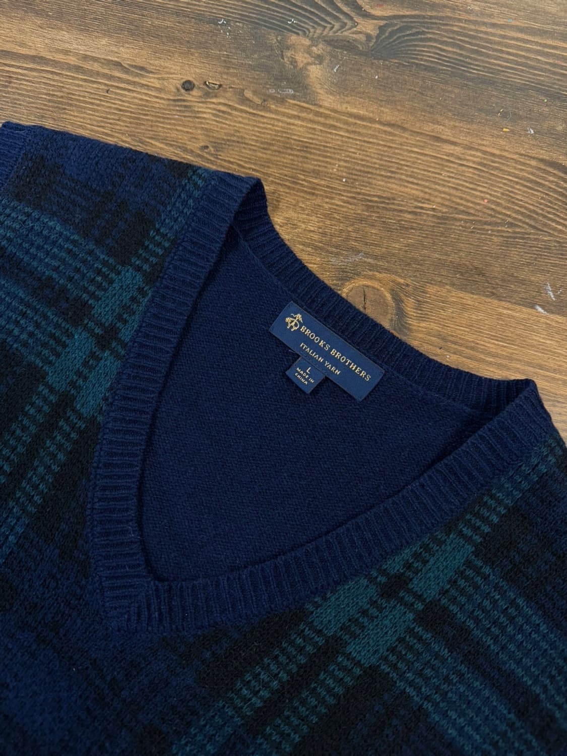 브룩스 브라더스 램스울 블랙와치 베스트 100 상품이미지6