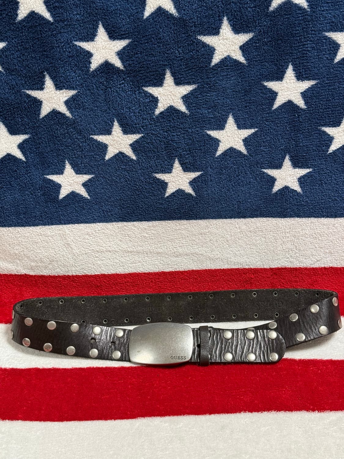 게스 빈티지레더벨트 Guess stud leather belt  리얼레더 상품이미지9