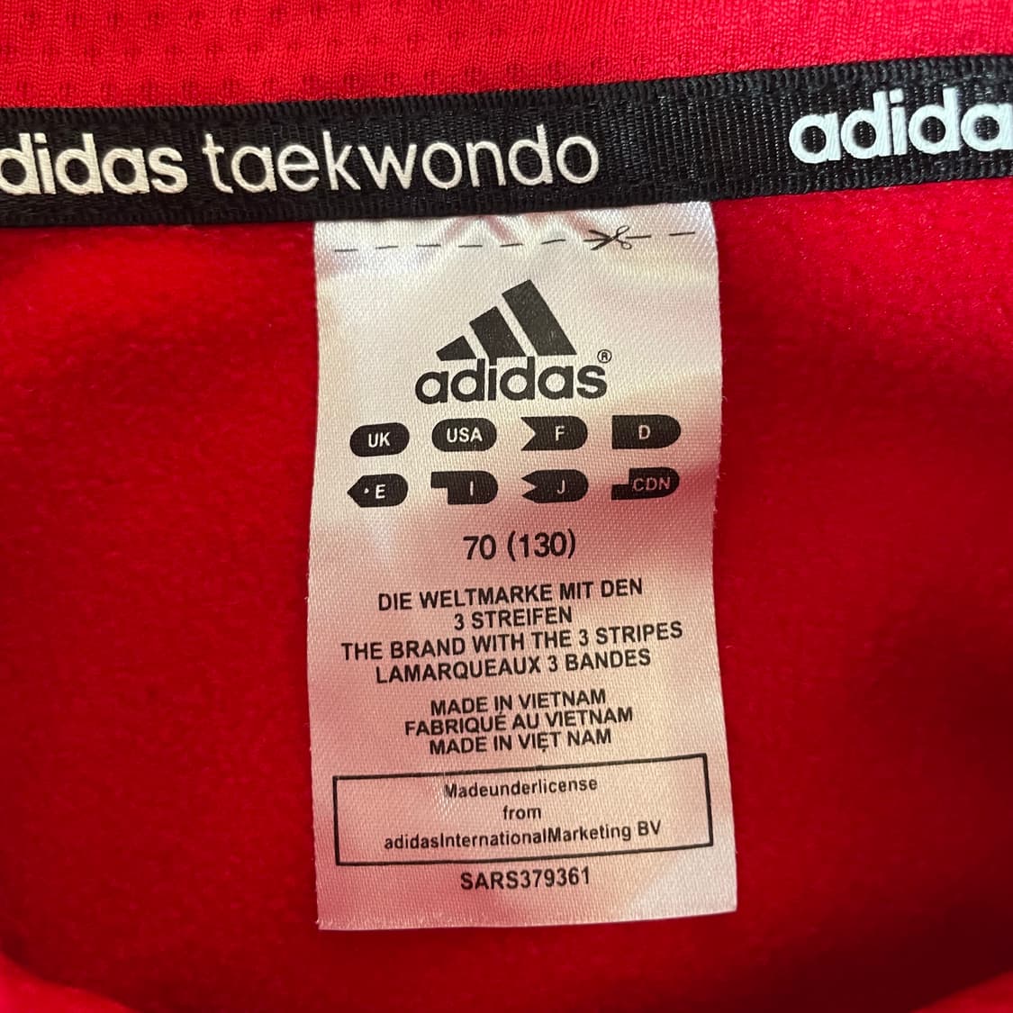 아디다스 레드 삼선 y2k 져지 트랙탑 70(130) 상품이미지4