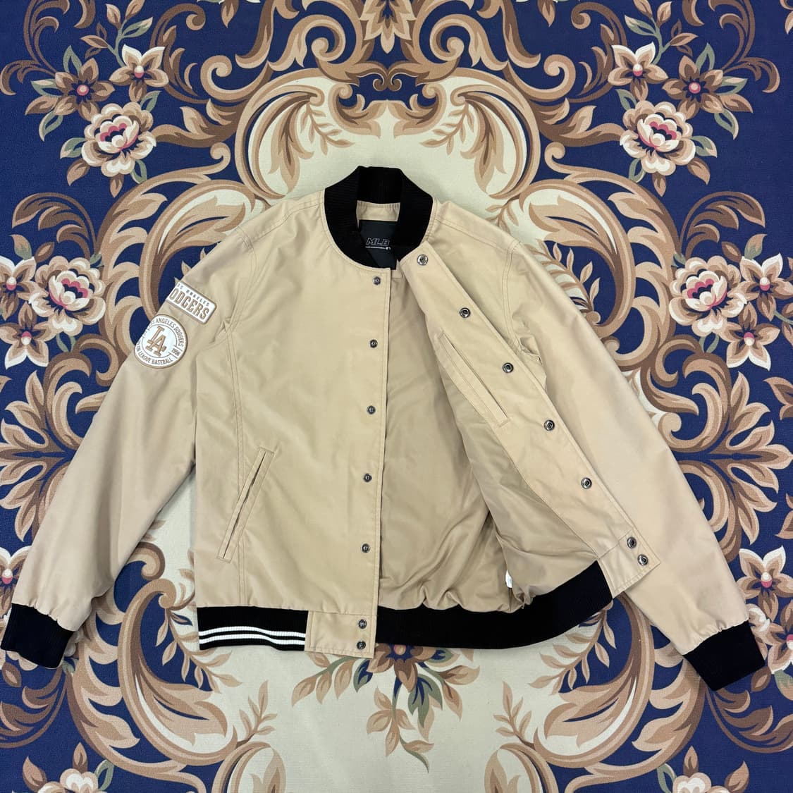 (M)엠엘비MLB LA다저스 베이스볼 자켓(베이지) 상품이미지3