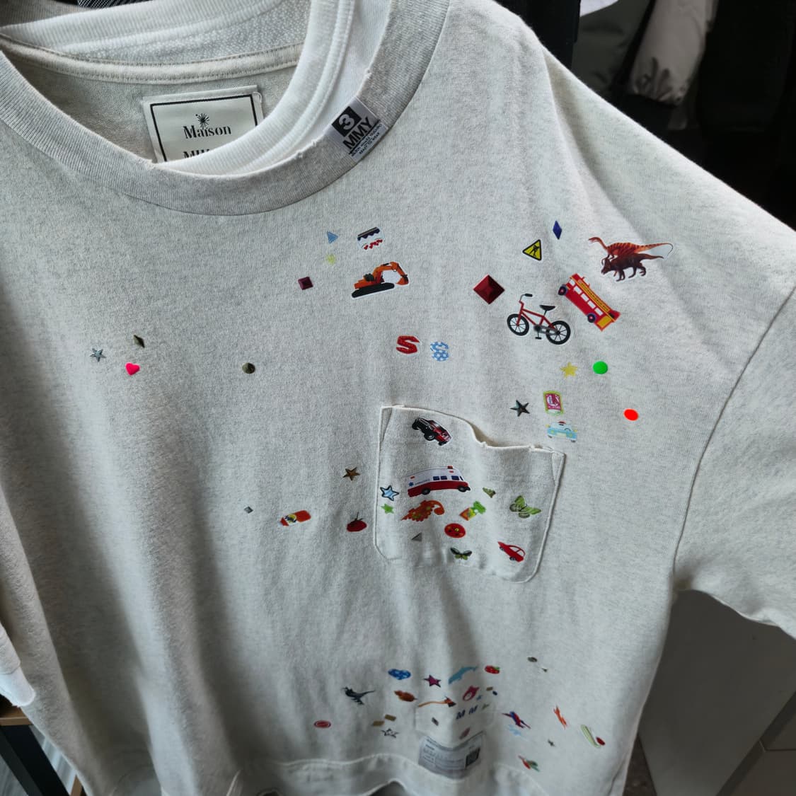 ​[정품] 메종 미하라 야스히로 오버사이즈 로고 티셔츠 - 화이트 상품이미지7