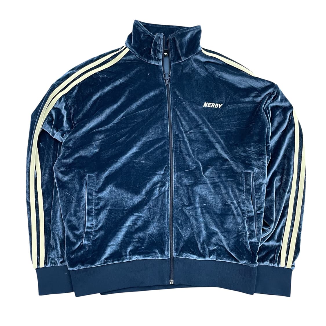 널디 벨벳 트레이닝 자켓 네이비 상품이미지1