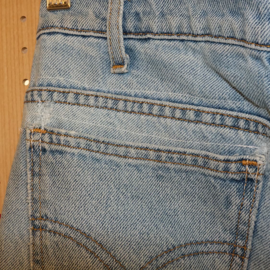 90s 리바이스 505 패치 워크 데님 팬츠 상품이미지7