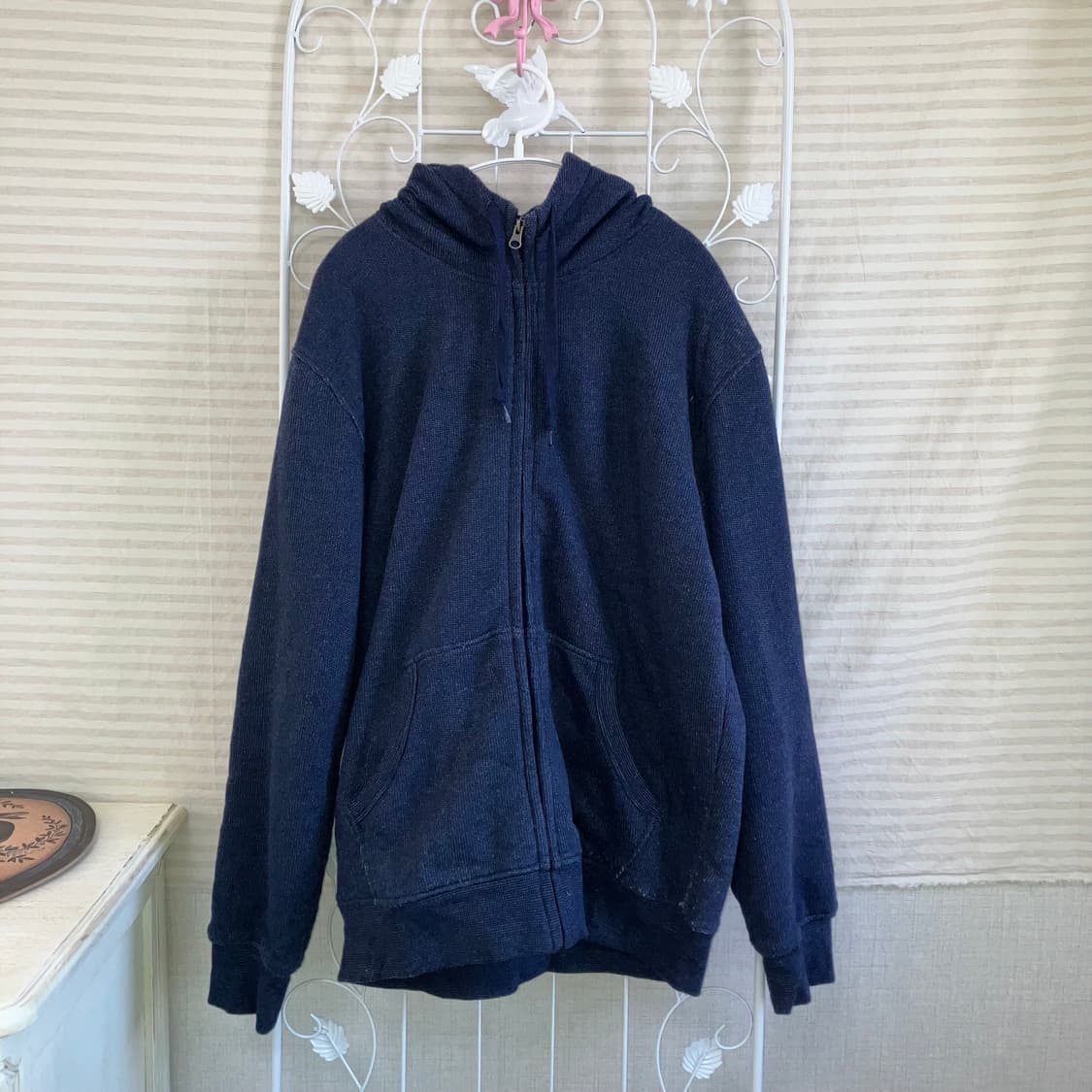 jpn vintage 유니클로 네이비 후리스 후드집업 y2k 스트릿 갸루 상품이미지4