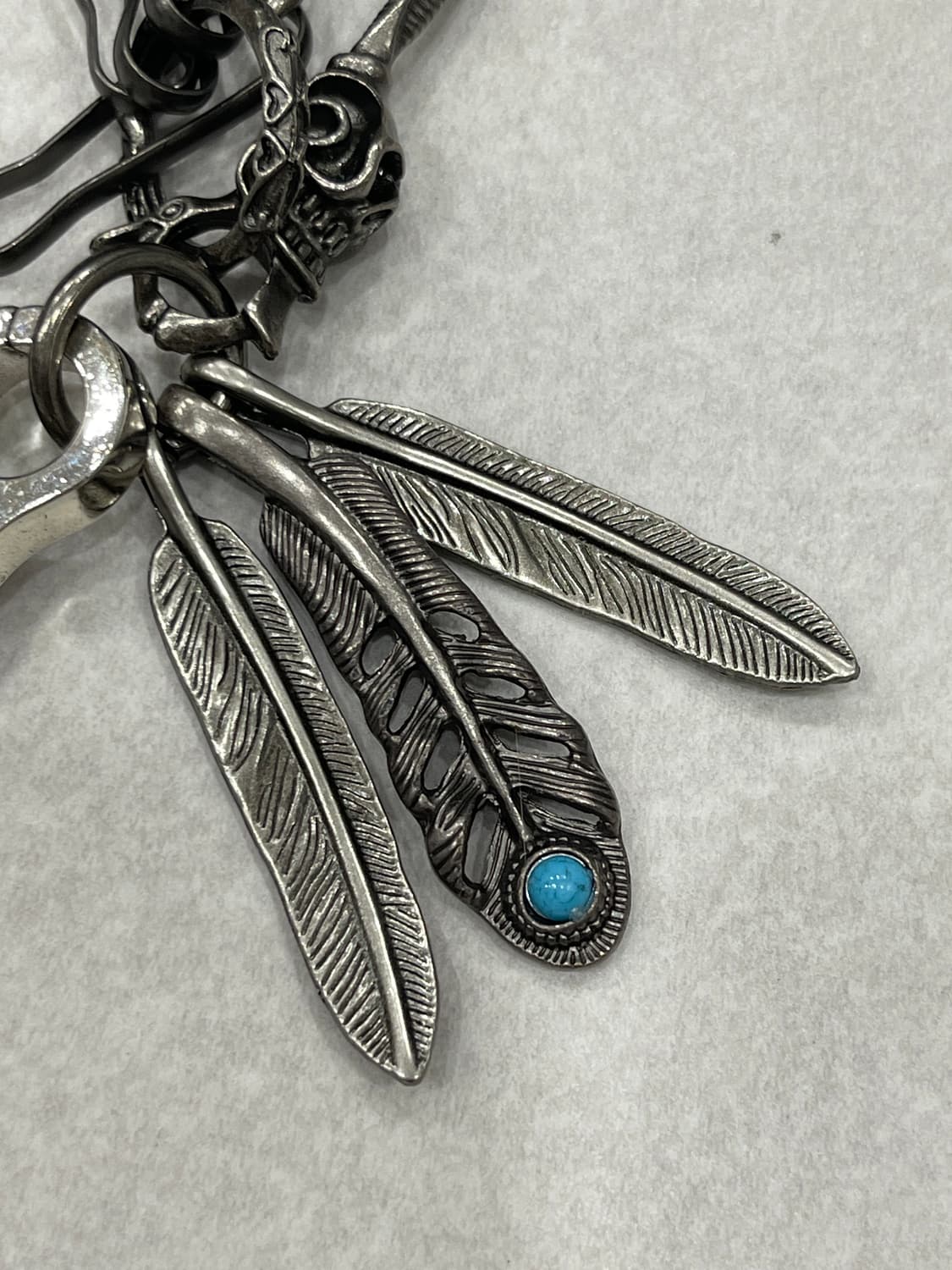 빈티지 스컬 페더 키링세트 상품이미지4