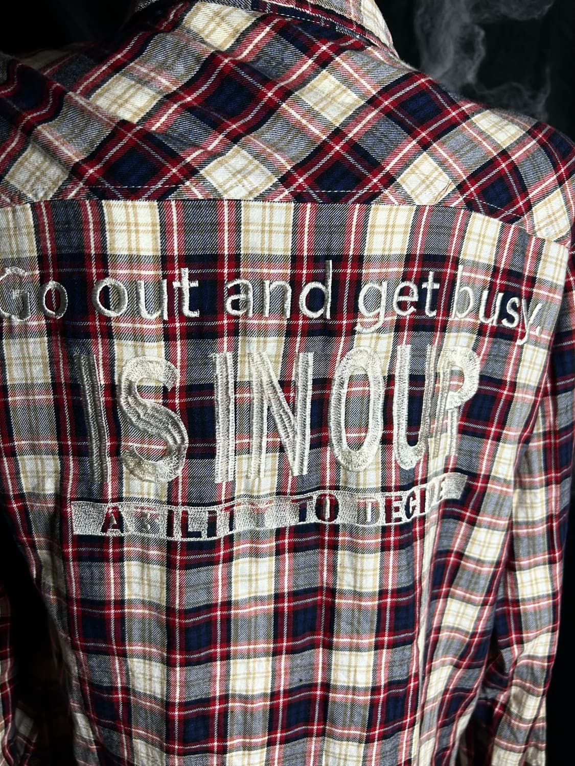 red back typo check shirts 상품이미지4
