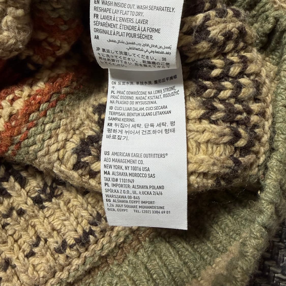 아메리칸 이글 아웃피터스 스트라이프 숄카라 니트 가디건(S) 상품이미지8