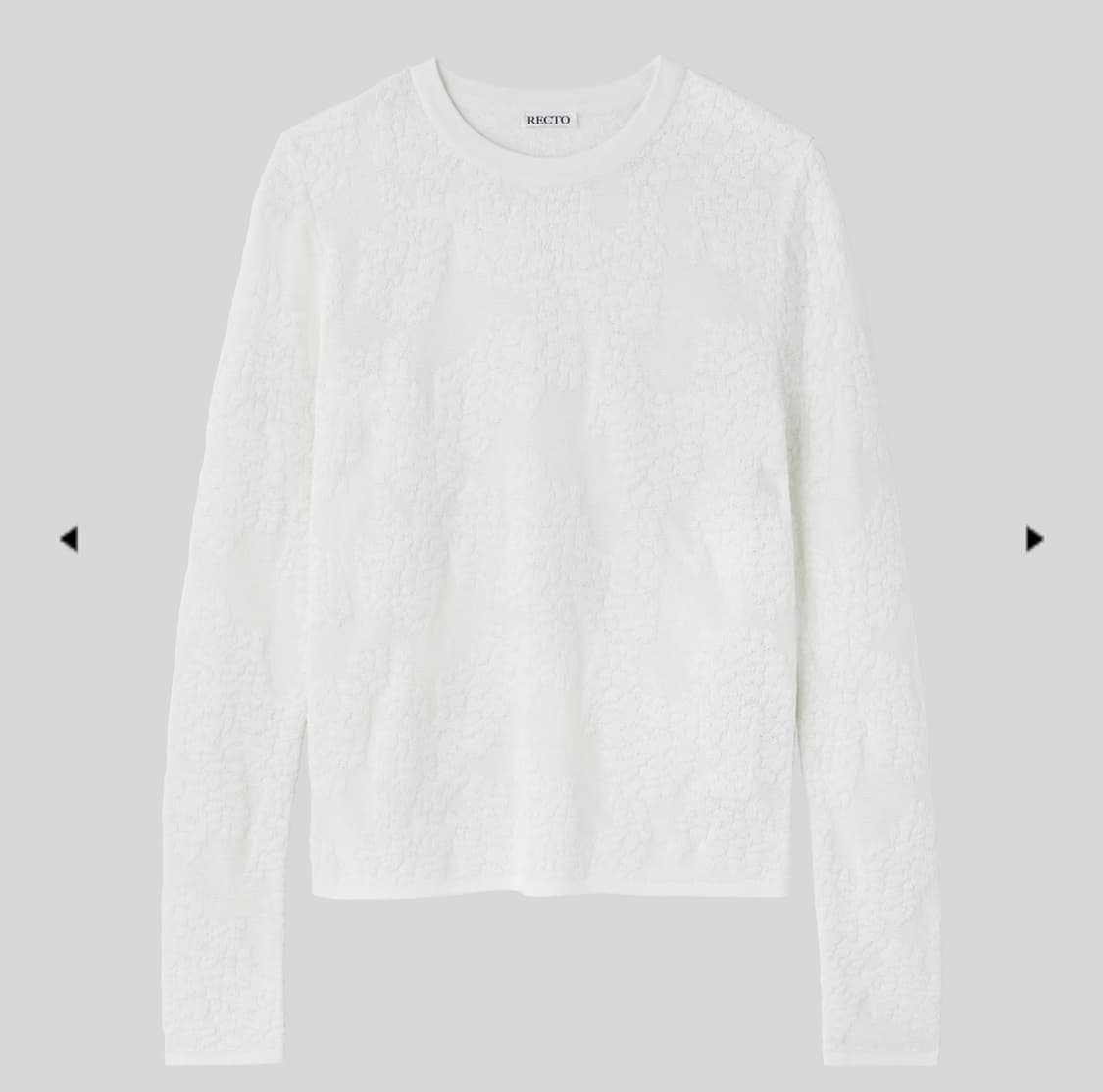 LACE JACQUARD LONG SLEEVE KNIT TOP 상품이미지2