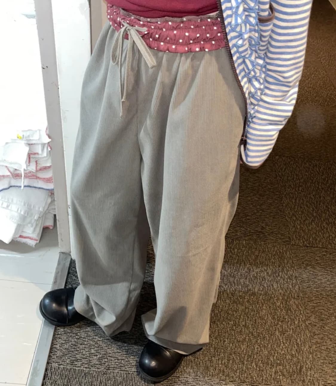 김아홉 9.hope 폴딩 코듀로이 PT 바지 팬츠 모카그레이 상품이미지1