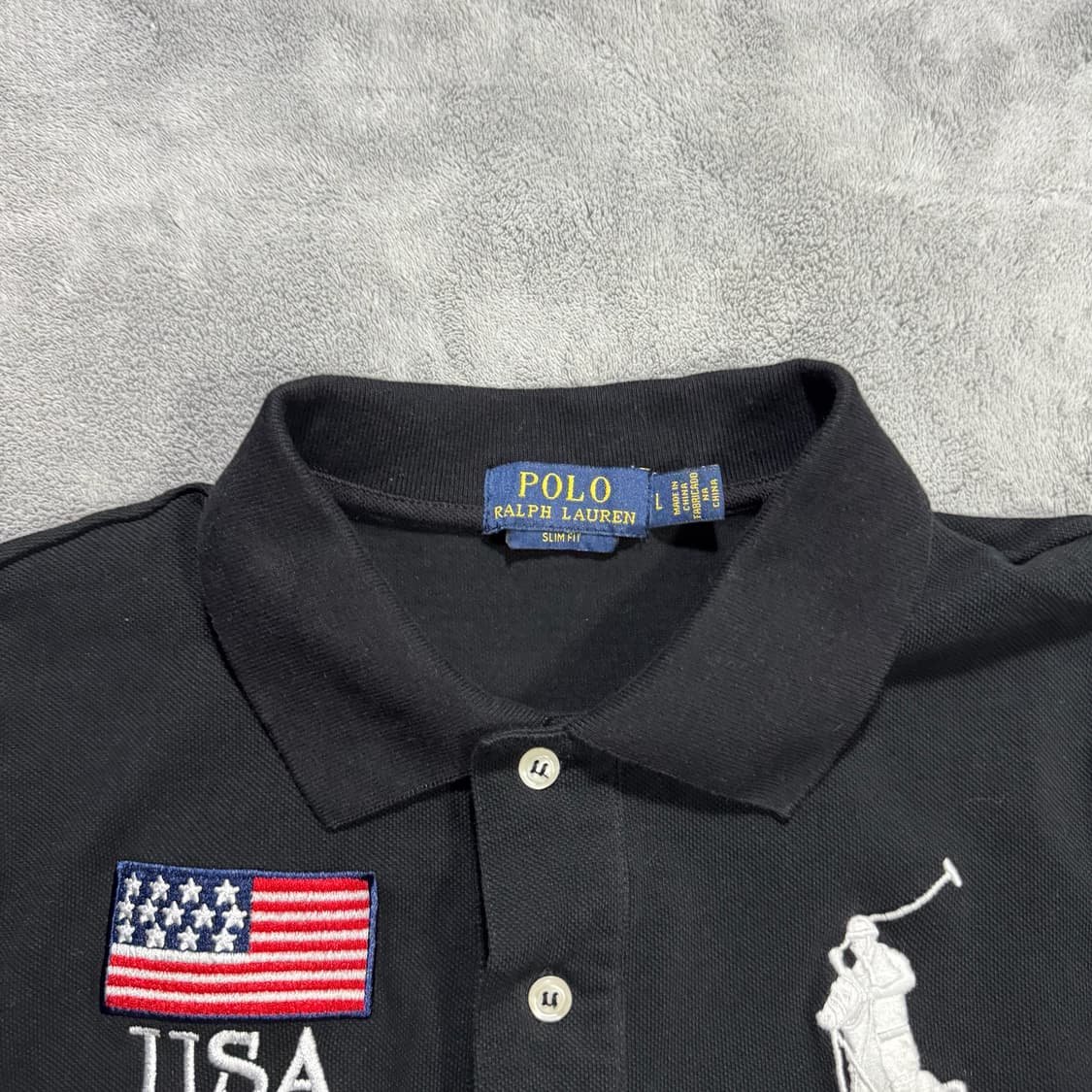 폴로랄프로렌 빅포니 미국 USA 블랙 카라티 반팔 상품이미지4