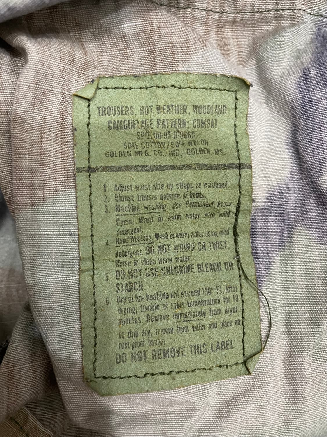 90s 미군 오리지널 우드랜드 BDU 팬츠 MS 상품이미지7