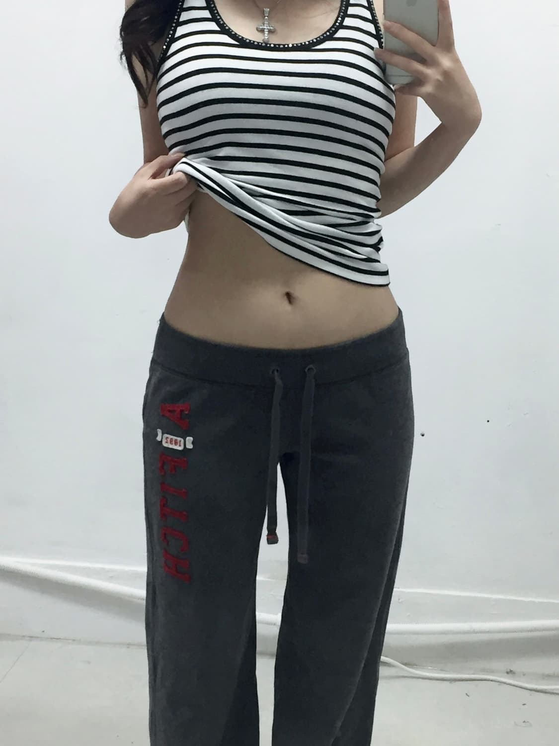 [ABERCROMBIE] 아베크롬비 y2k 패리스힐튼 스웻 팬츠 상품이미지1