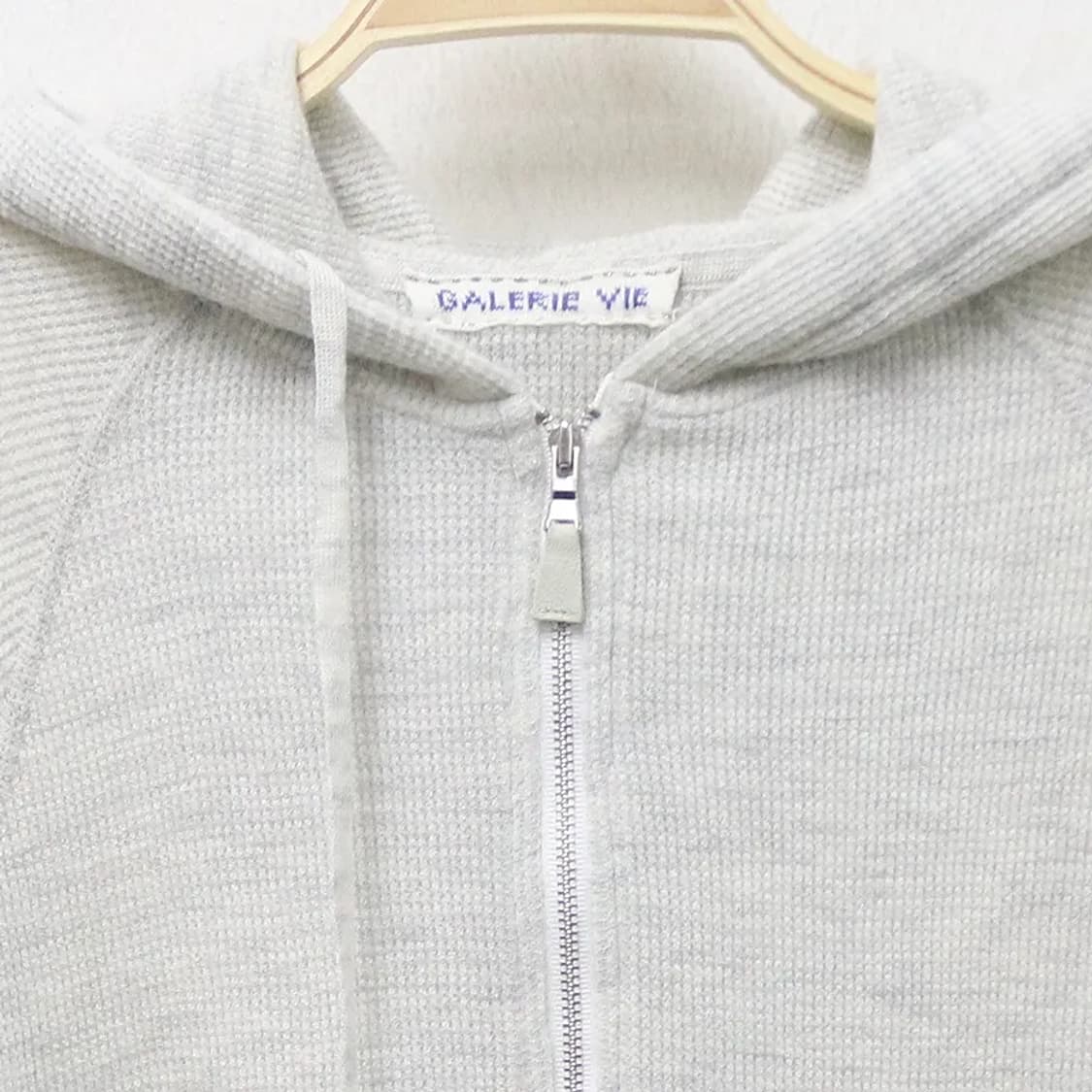 GALERIE VIE 와플 캐시미어 후드 집업 61709 상품이미지5