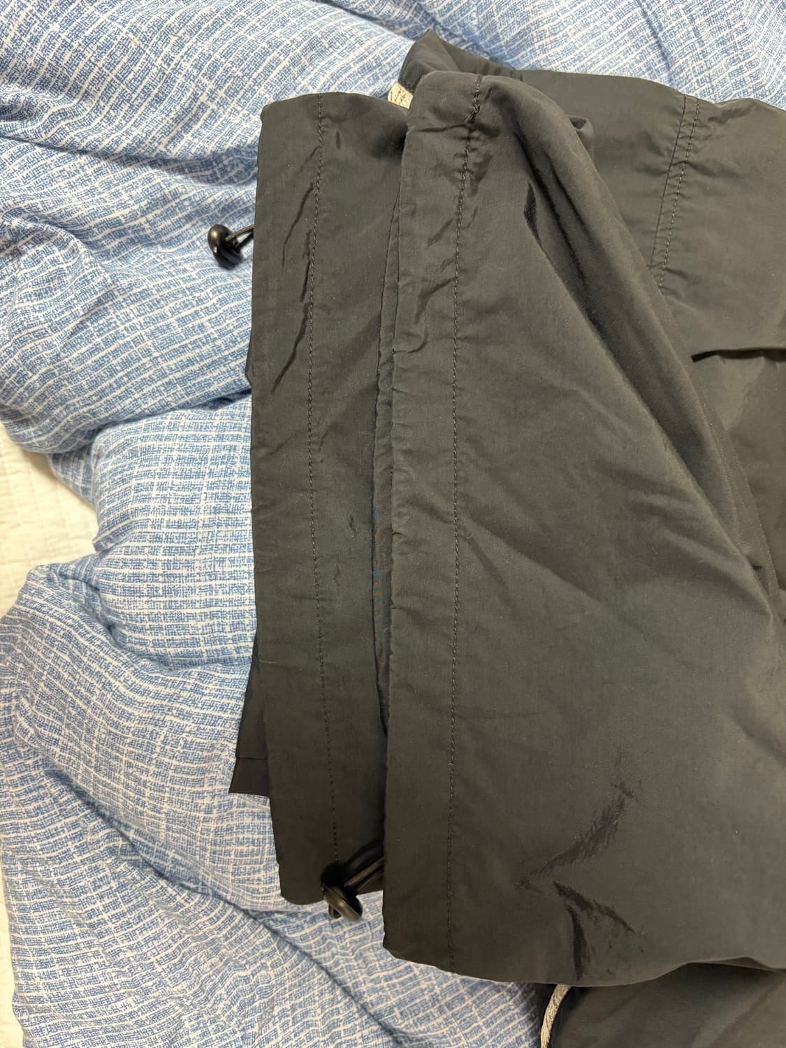 폴리테루 1011 나일론 트랙 팬츠 플로럴 파이프드 블랙(2) 상품이미지3