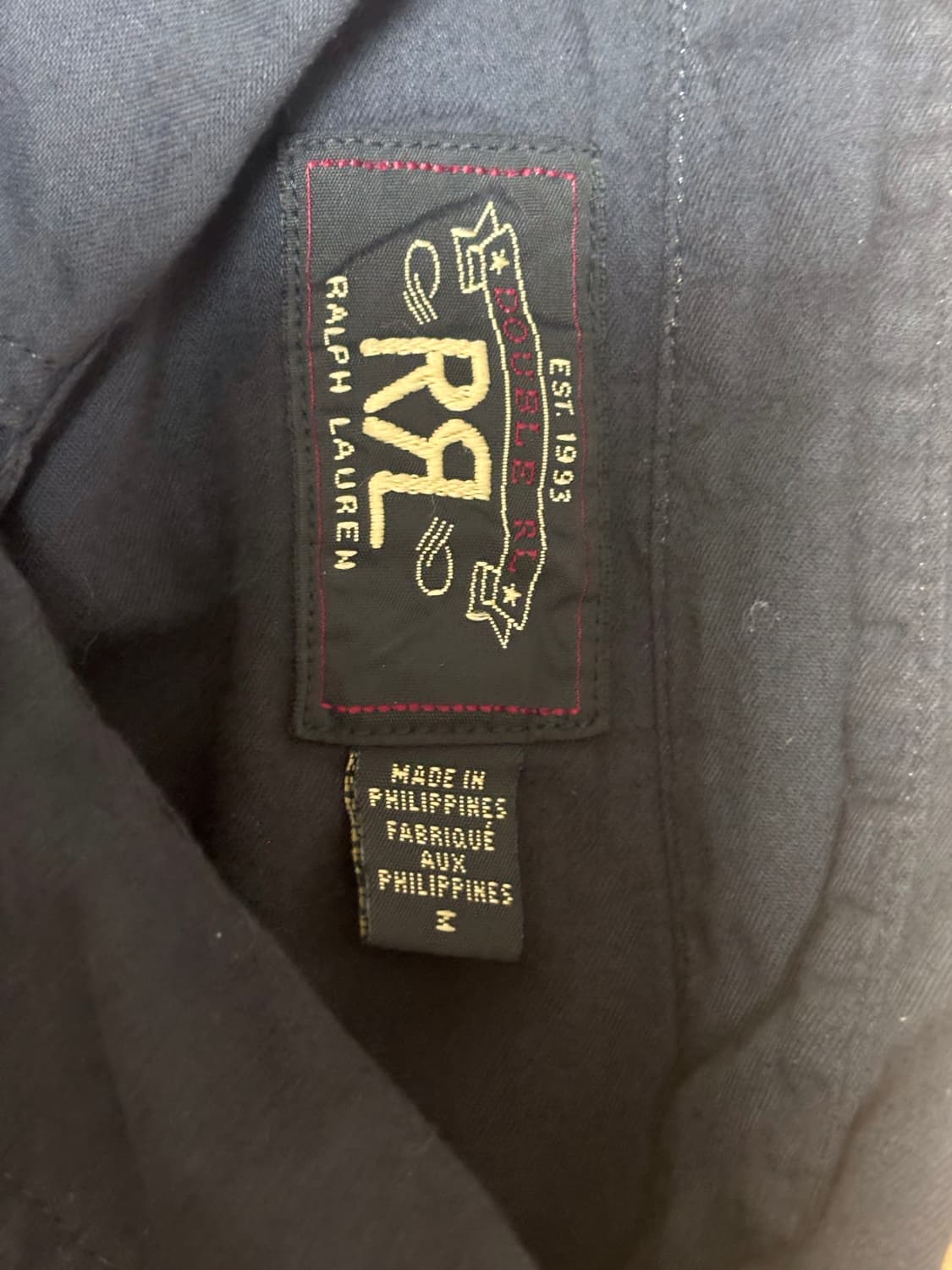 RRL 더블알엘 블랙 워싱 코튼 셔츠 M 상품이미지8