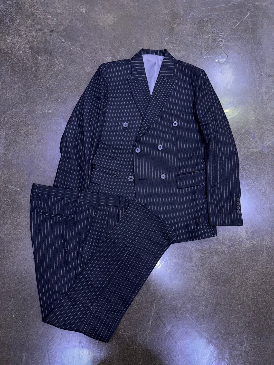 마스2 클래식 스트라이프 더블 블레스트 수트 셋업 46 M 상품이미지1