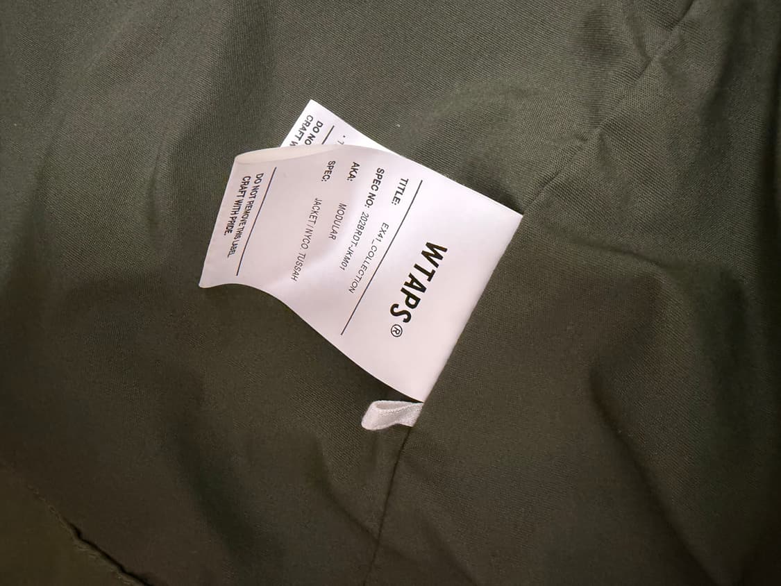 WTAPS 더블탭스 모듈라 자켓 XL 사이즈 팝니다 상품이미지3