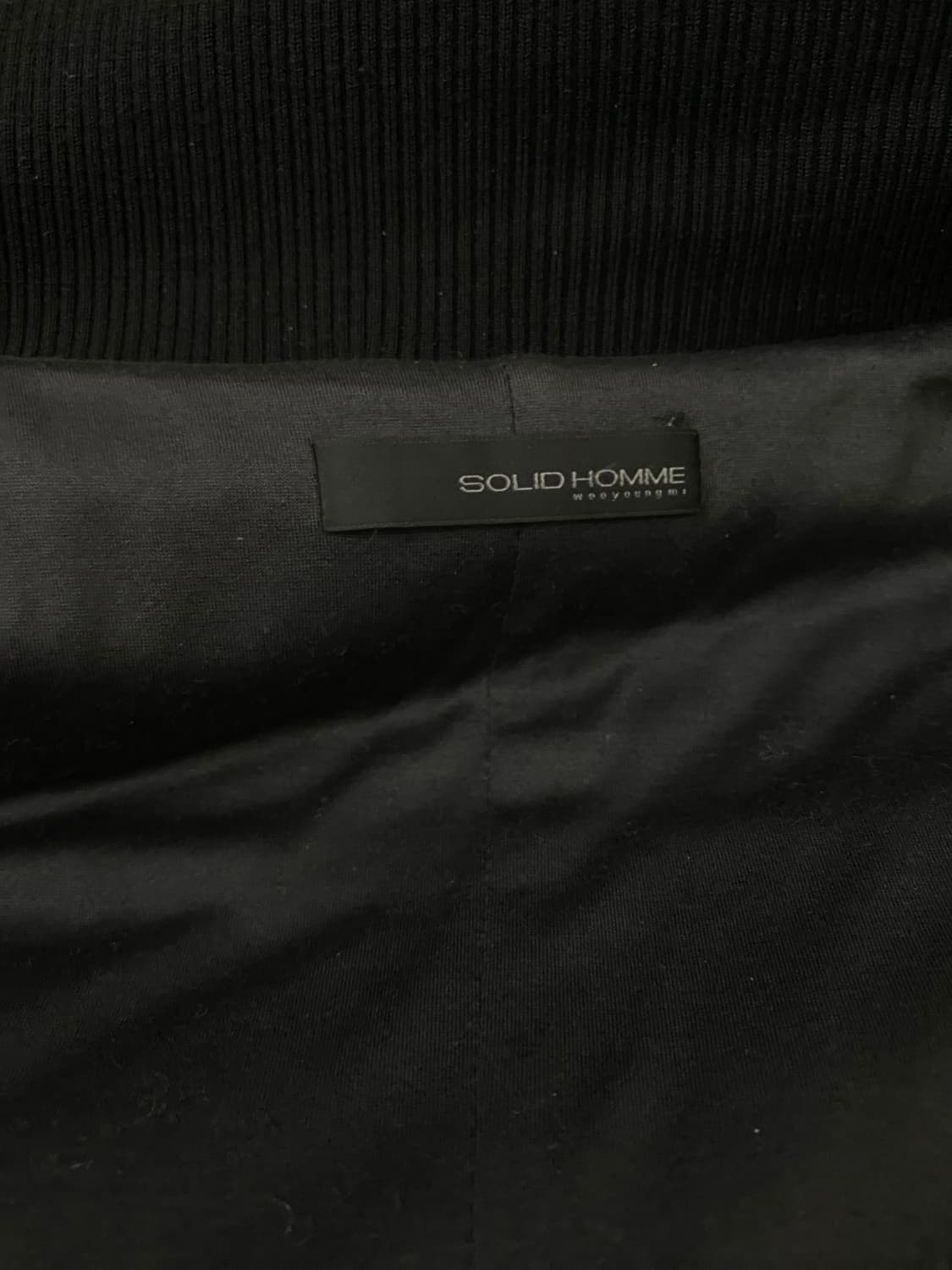 우영미 솔리드옴므 고트스킨레더 믹스 자켓  상품이미지4