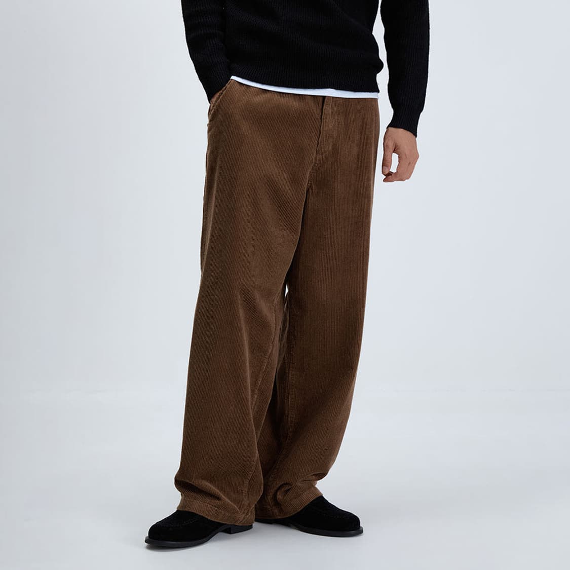 스파오 와이드 코듀로이 팬츠 32 브라운 새상품 상품이미지1