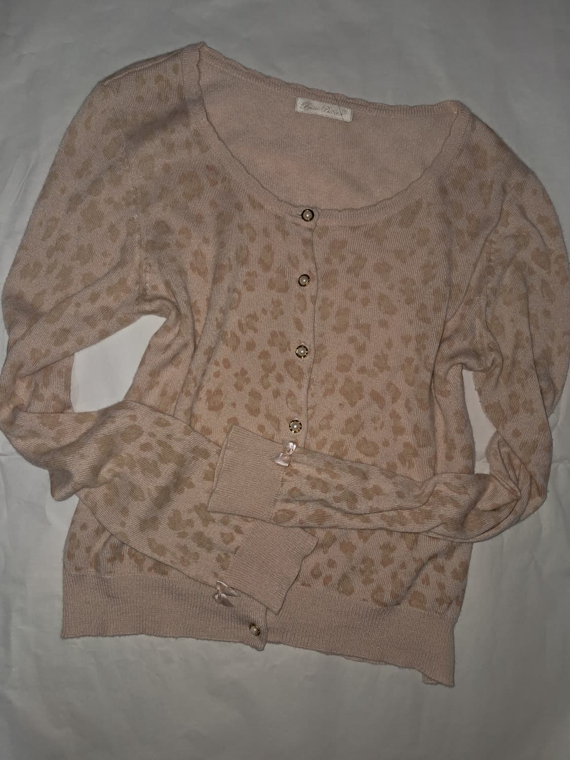 갸루깔 호피가디건 상품이미지1