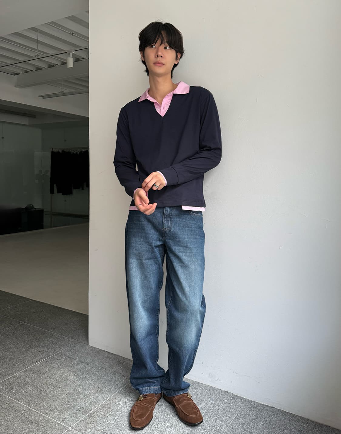 기마구아스 LUIS LS POLO 그레이 네이비 M 상품이미지8