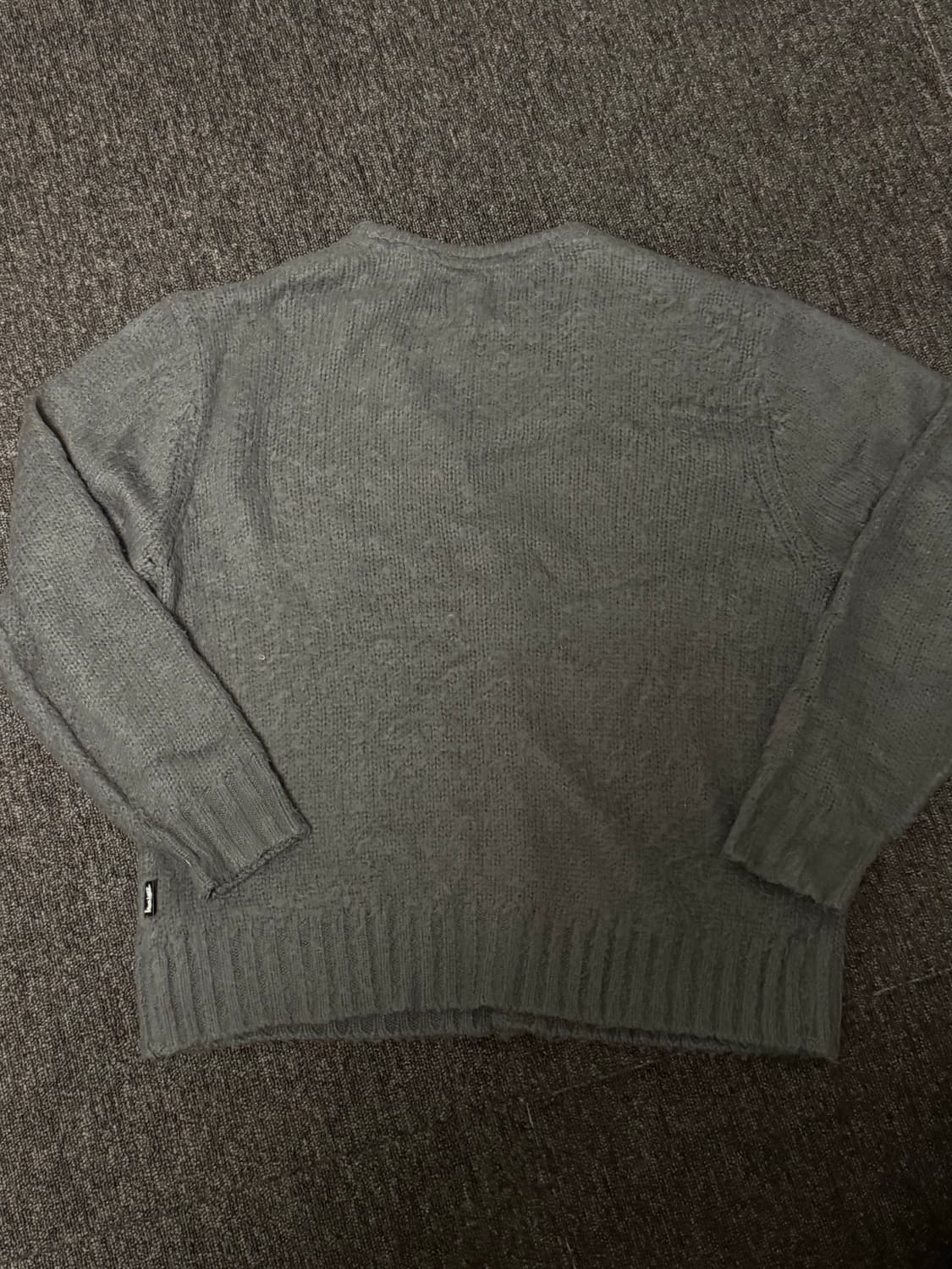 [L] 스투시 브러쉬드 가디건 차콜 상품이미지3