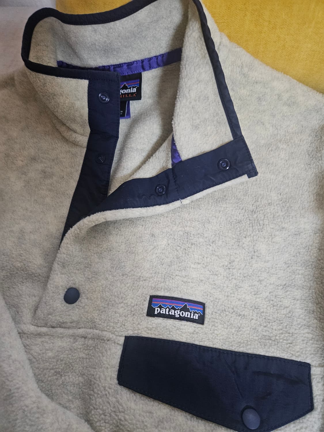 파타고니아 신칠라 헤비웨이트 오트밀 헤더 플리스 후리스 아노락  상품이미지3