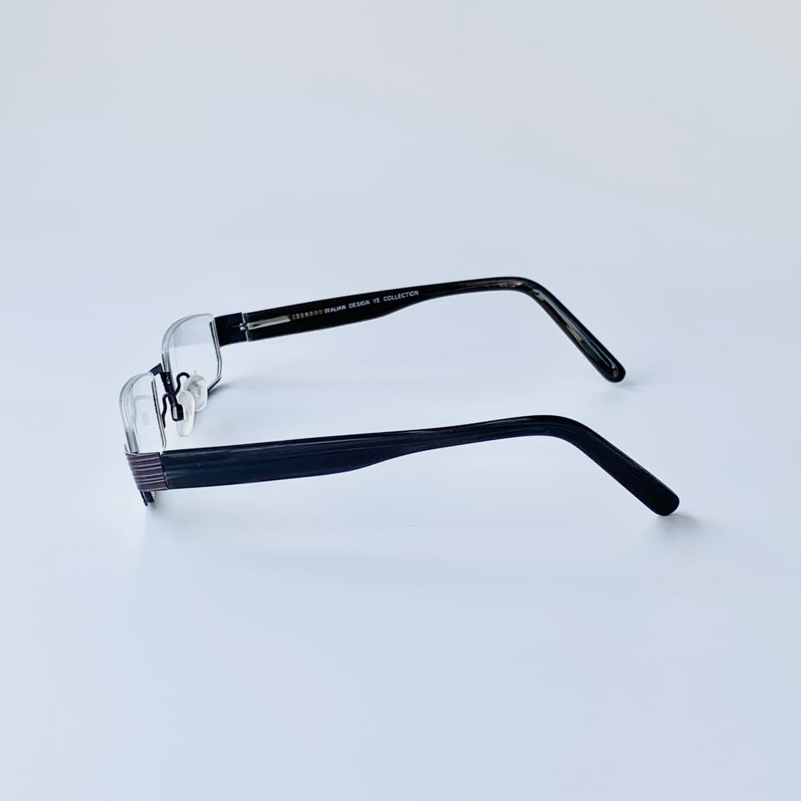 789 빈티지안경 픽키 데드스탁 사각 역반무테 언더림 하금테 메탈 블랙  상품이미지4