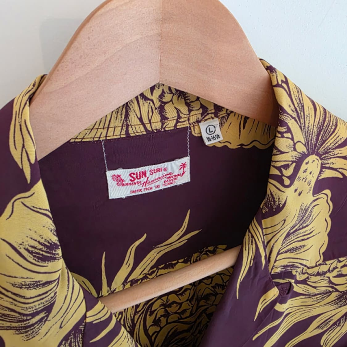 SUN SURF PINEAPPLE BORDER Rayon 알로하셔츠 상품이미지7