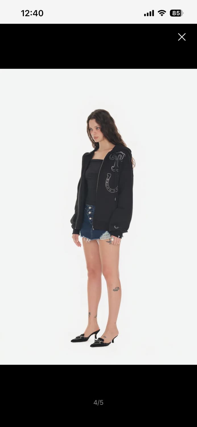 웨스턴 핫픽스 집업 후디 블랙 상품이미지4